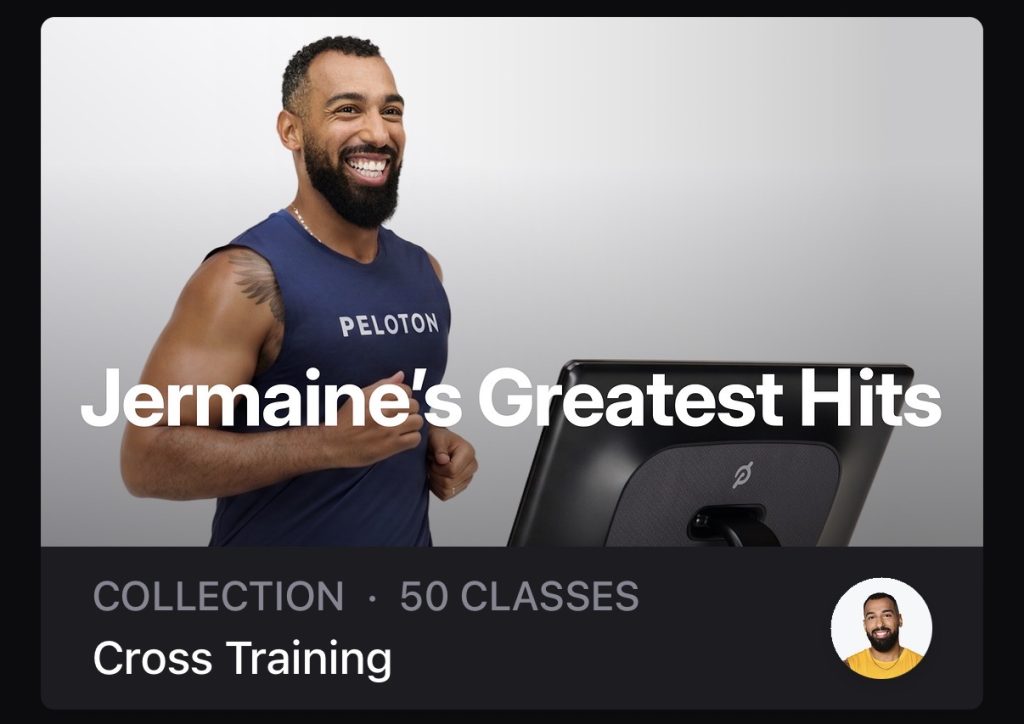 Jermaine Johnson Peloversary collection cover for Jermaine's Greatest Hits on Peloton