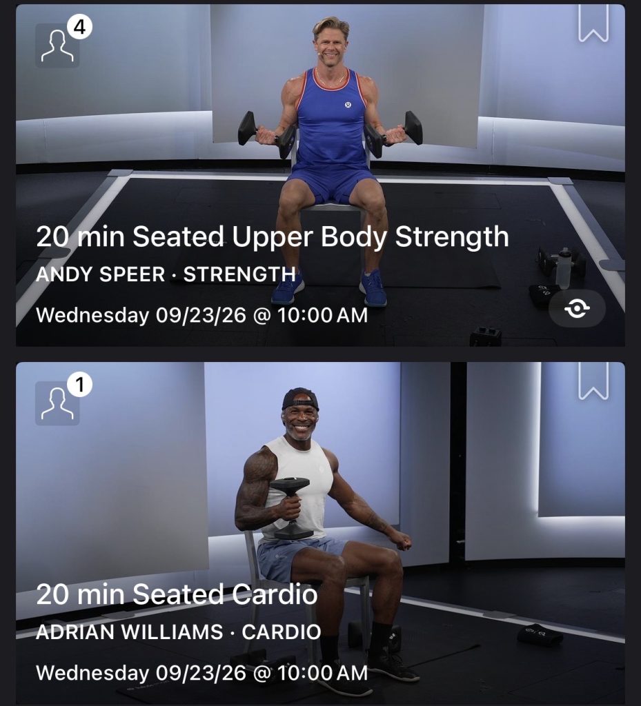 Seated Strength and Cardio classes with Andy Speer