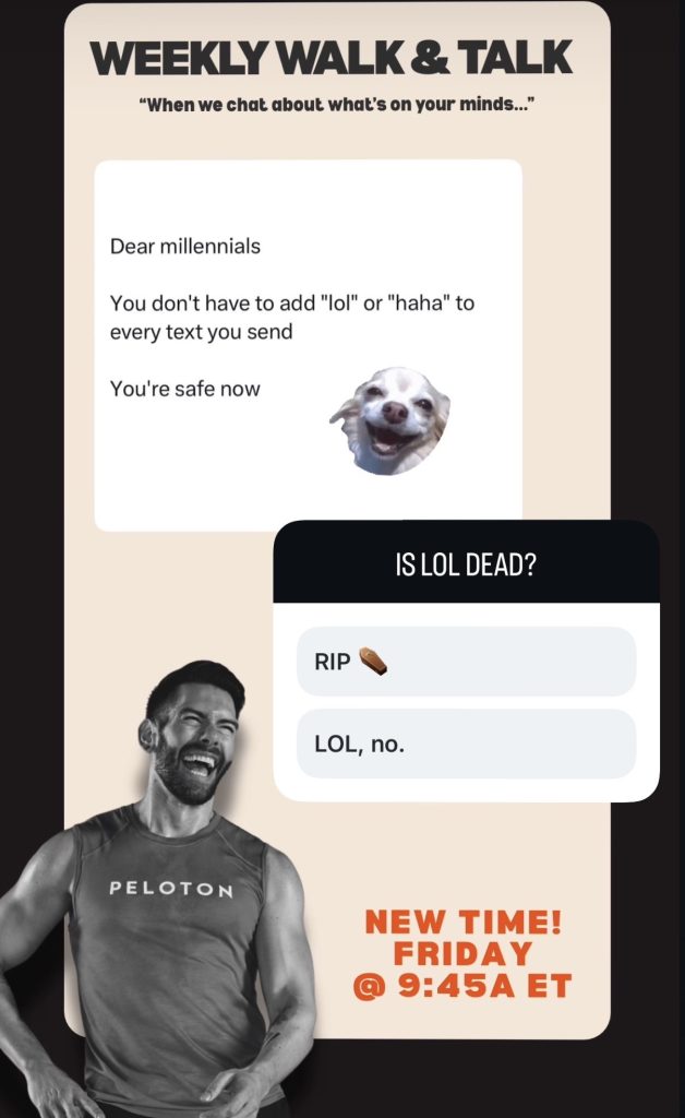 Walk and Talk return Instagram poll from Matty Maggiacomo asking whether LOL is dead