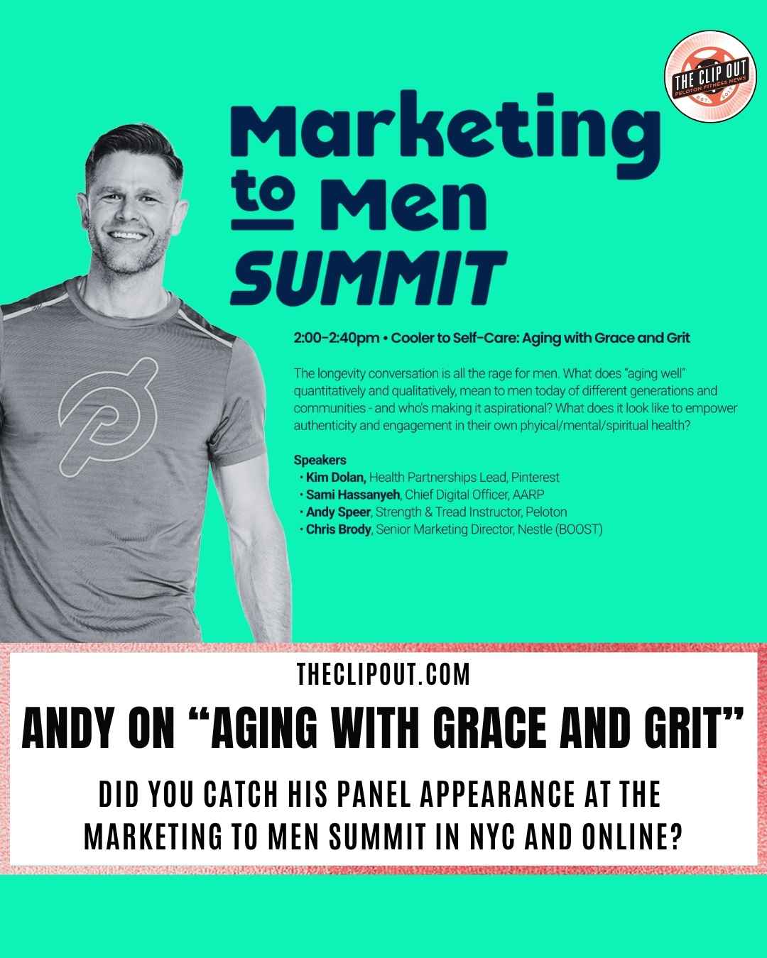 Marketing to Men Summit Taps Peloton's Andy Speer on Aging