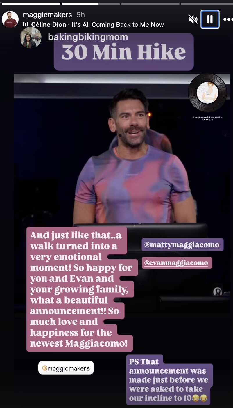 Matty Maggiacomo baby announcement from the Maggic Makers