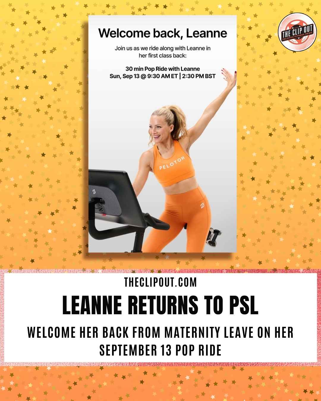 Peloton Celebrates Leanne Hainsby-Alldis First Class Back