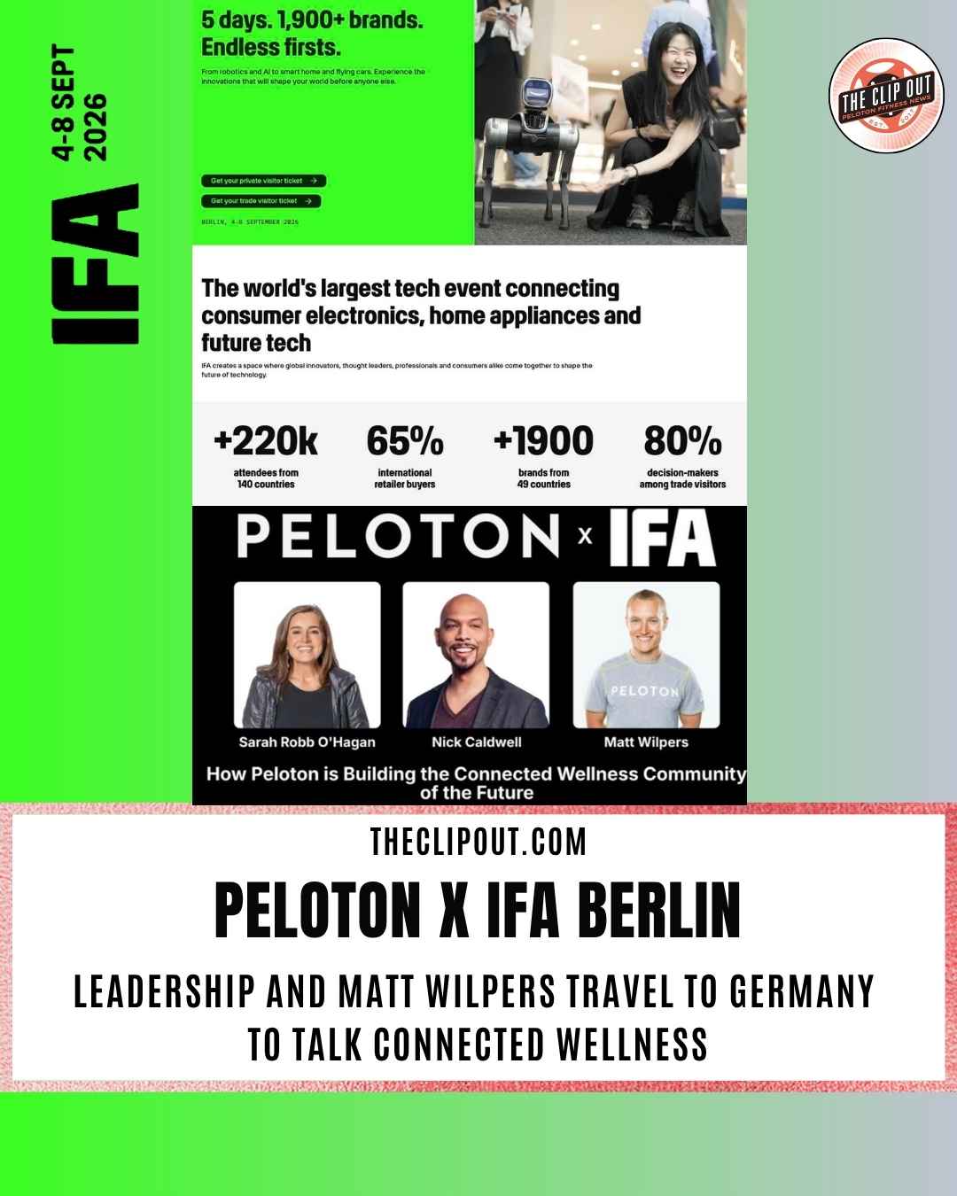 Peloton Connected Wellness at IFA Berlin Buzzes with Energy