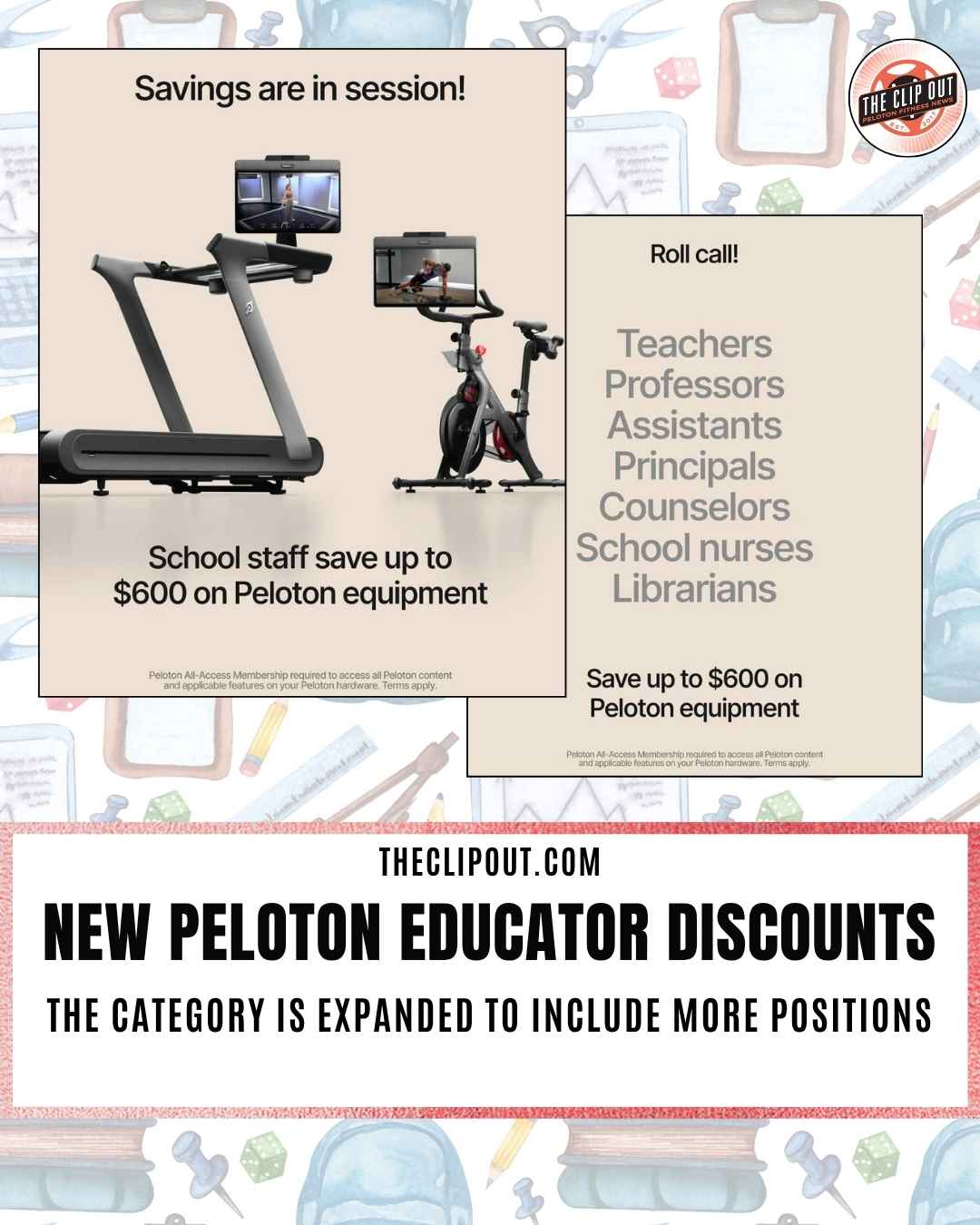 Peloton Educator Discount Expands to School Staff