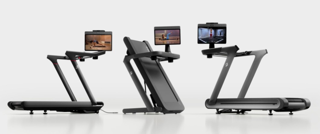 Peloton Tread Lineup Image of Peloton Flex, Peloton Vision and Peloton Vision Plus treadmills