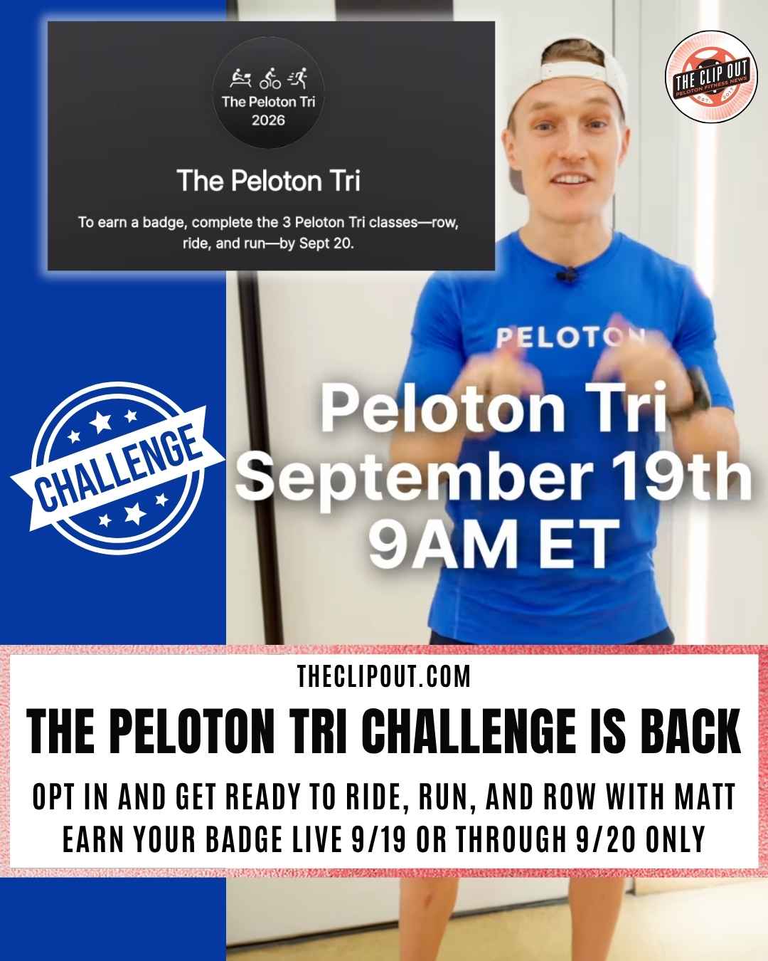 Peloton Tri Challenge Launches Ahead of Sept 19