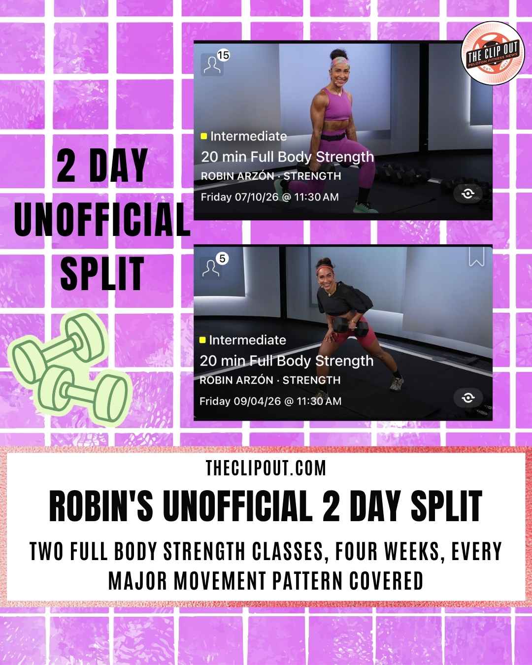 Robin Arzón 2 Day Strength Split