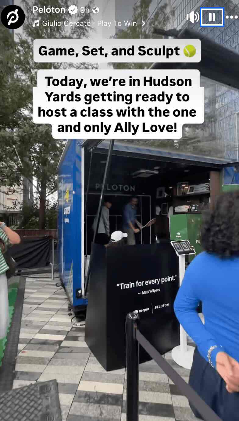 Peloton Influencer Event Pilates class with Ally Love at Hudson Yards US Open activation