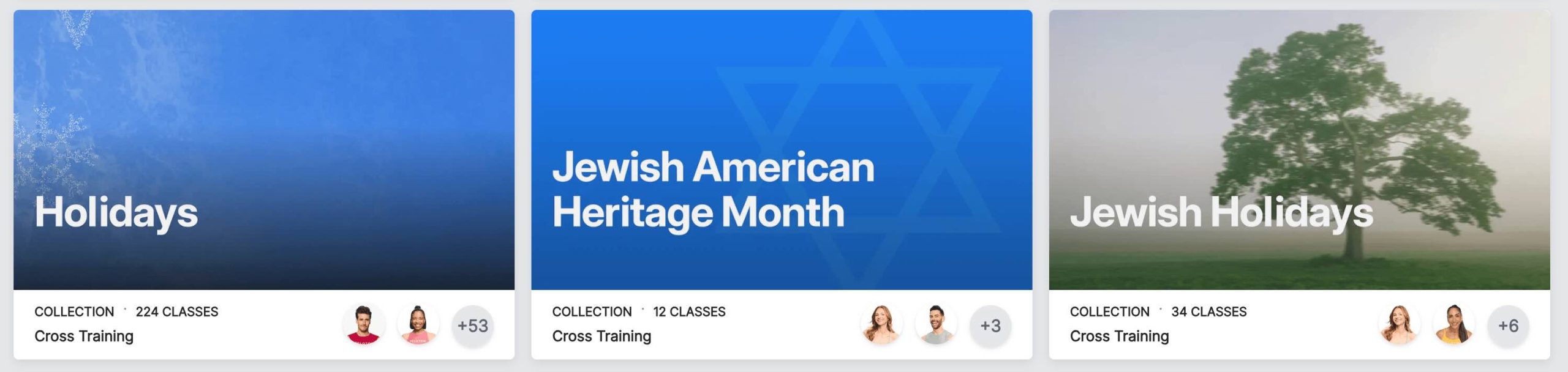 Peloton Jewish New Year classes in Collections
