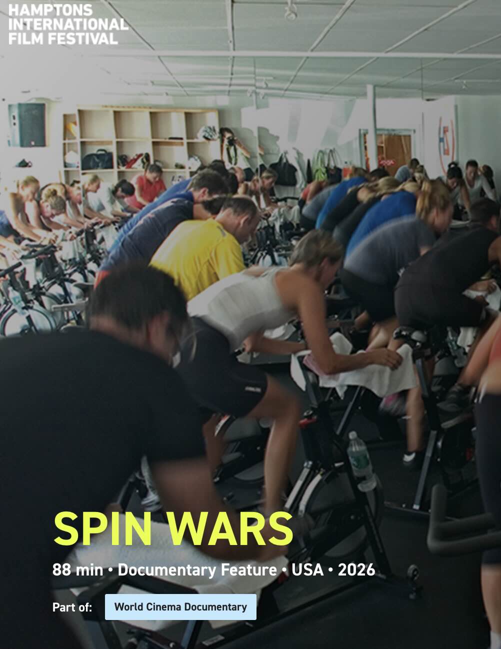 Spin Wars screening website image ahead of its Hamptons Film Festival showings