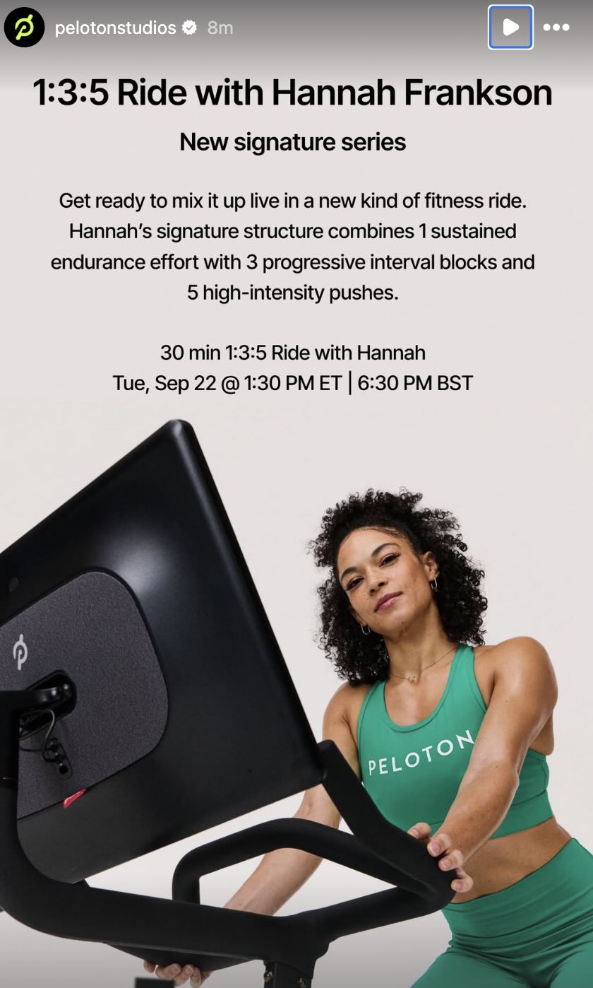 Hannah Frankson 1:3:5 Ride promo slide