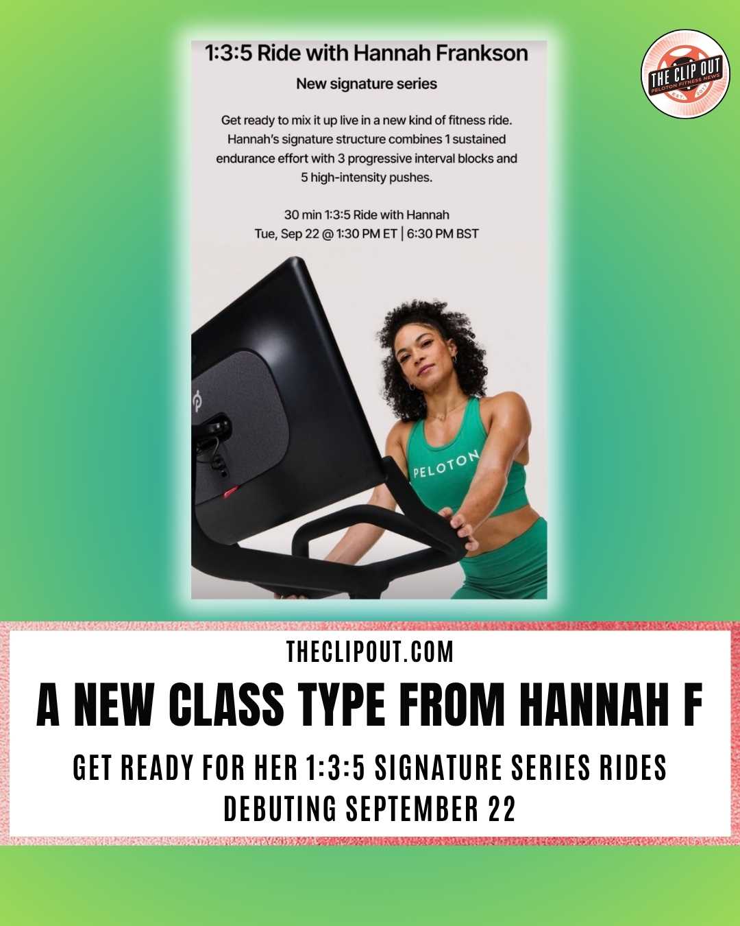 The New Hannah Frankson 1:3:5 Ride Class Structure