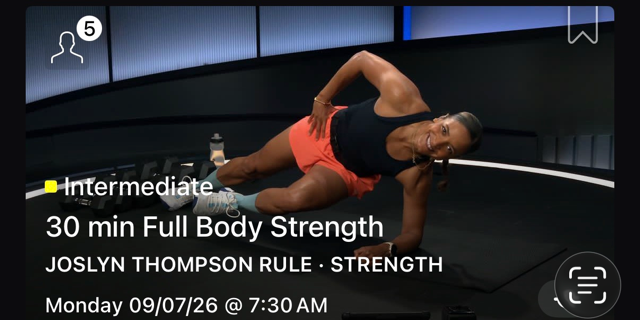 ctober strength program Day 1 class, 30 min Full Body Strength with Joslyn Thompson Rule on Peloton