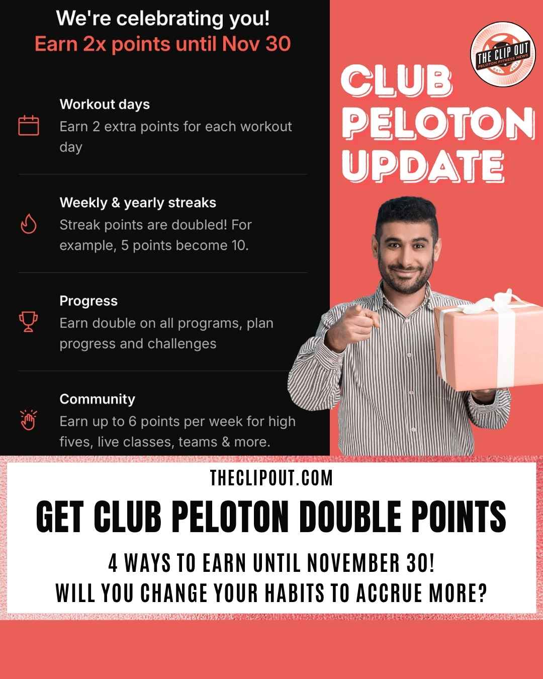 Club Peloton Double Points 4 Ways to Earn Until Nov 30 (1)