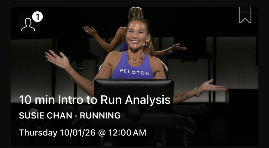 Peloton Run Analysis intro class with Susie Chan on the Tread+