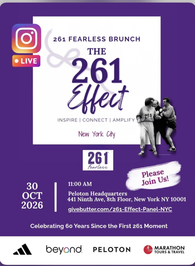 261 Fearless Brunch flyer for the 261 Effect panel series kick-off at Peloton Headquarters in New York City on October 30, 2026