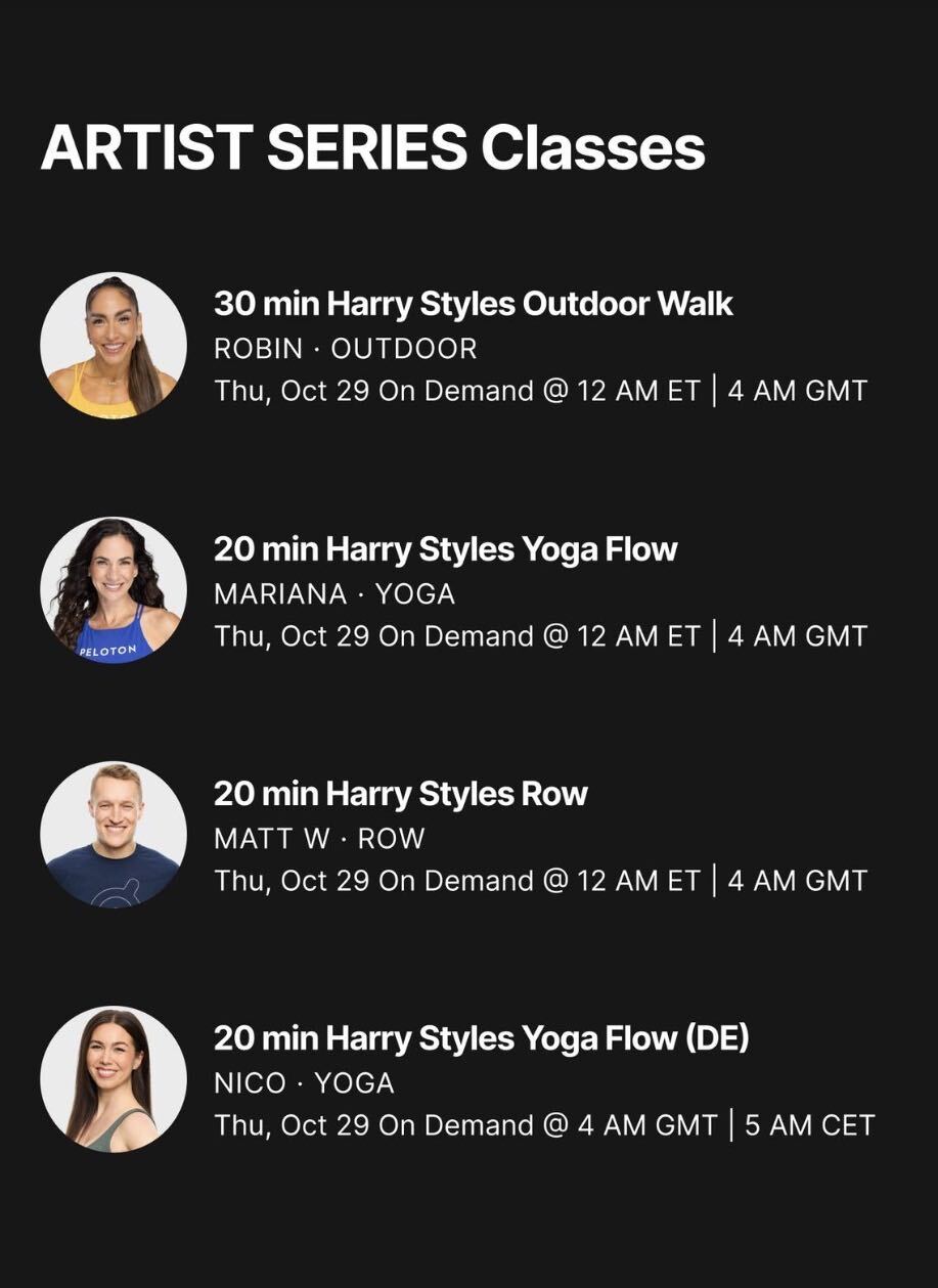 Harry Styles Artist Series schedule