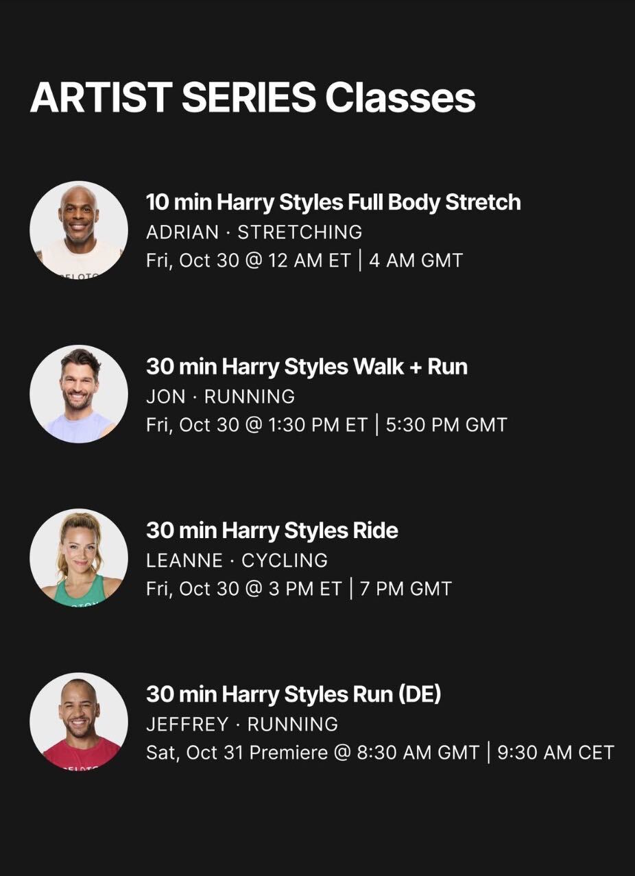 Harry Styles Artist Series schedule