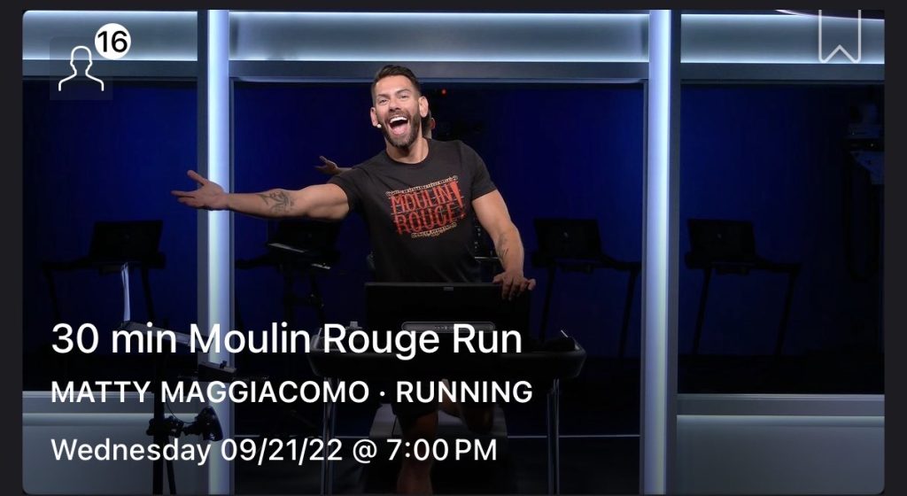 Matty Maggiacomo Broadway class thumbnail for the 30 min Moulin Rouge Run on the Peloton Tread