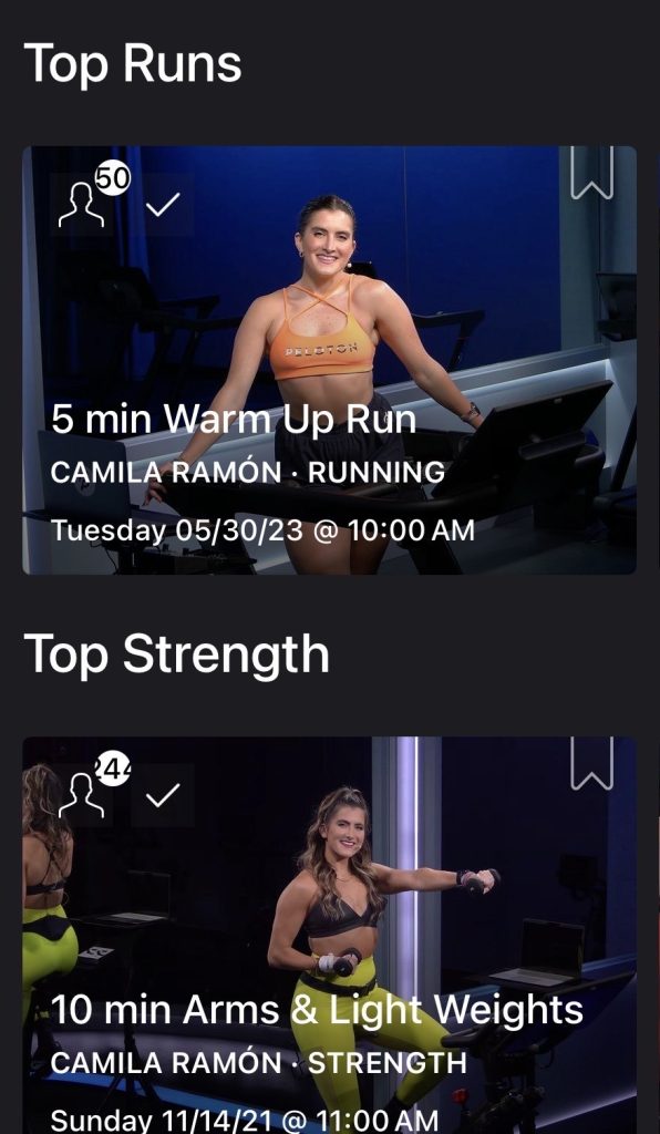 Camila's Greatest Hits Collection Top Runs and Top Strength classes