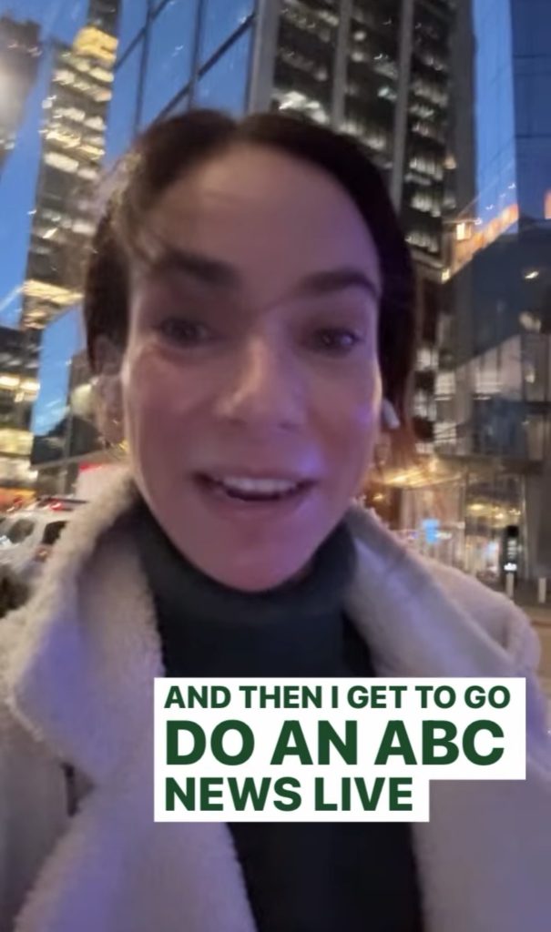 Mariana Fernandez ABC News Live announcement on Instagram