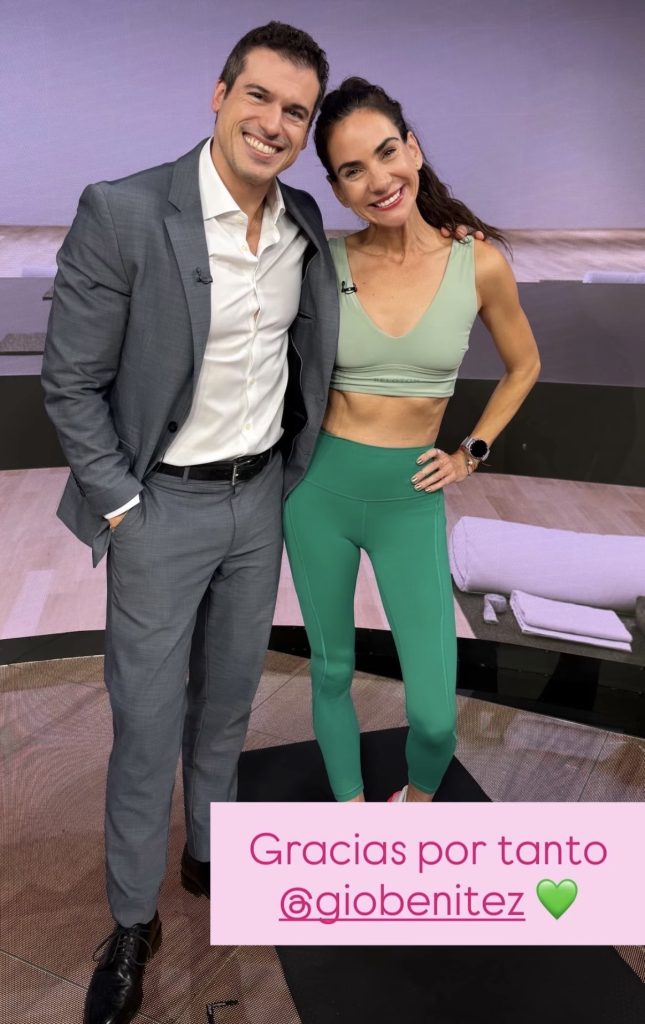 Mariana Fernandez ABC News set photo with Gio Benitez after the segment