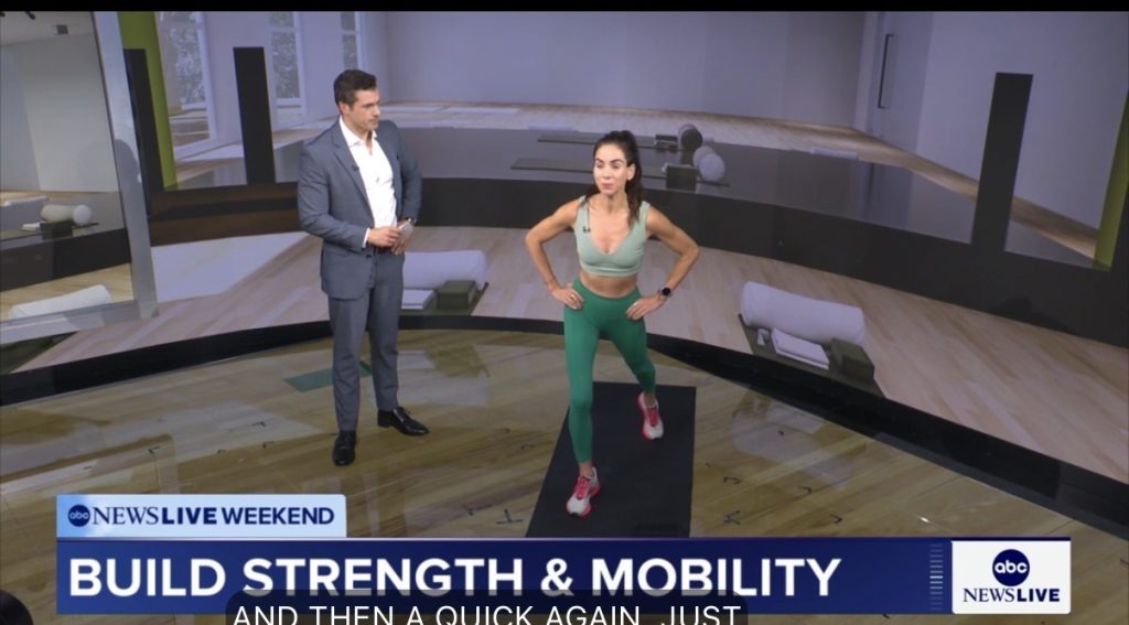 Mariana Fernandez ABC News demonstration of a strong stance for runners