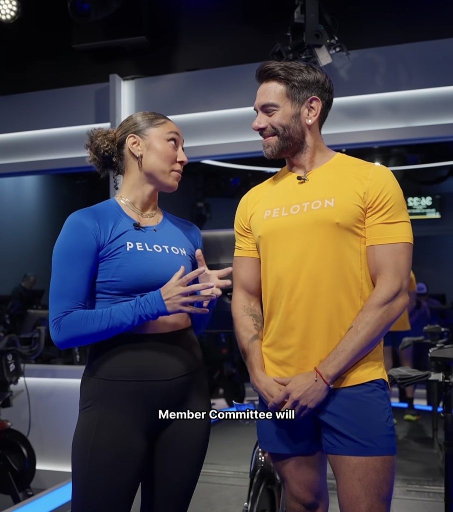 Peloton Leaderboard Awards announcement video with Ally Love and Matty Maggiacomo in the Peloton studio