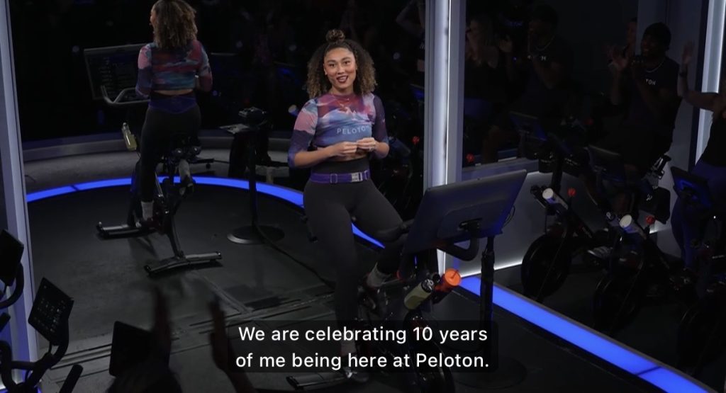 Ally Love Peloversary class opening at Peloton Studios