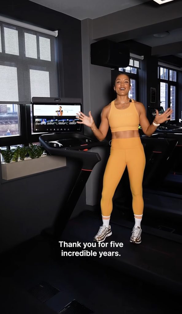 Joslyn Thompson Rule Greatest Hits reel as Joslyn thanks Peloton members for five years