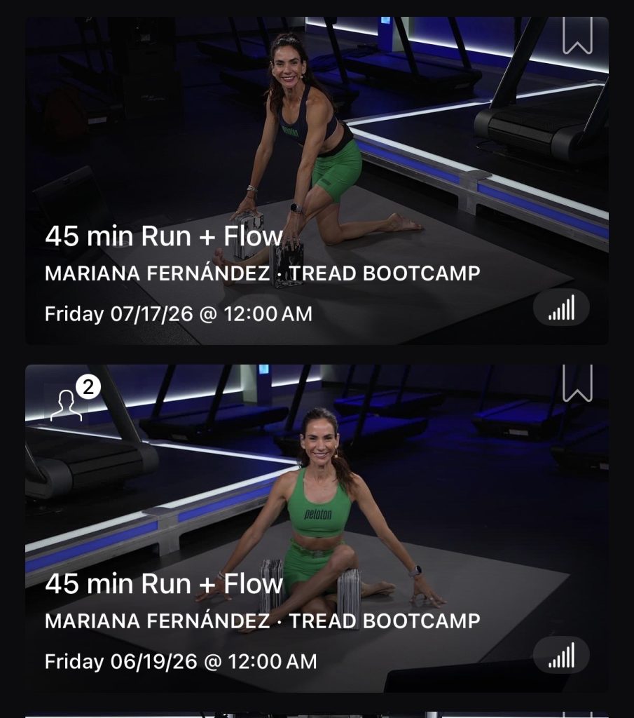 Run and Flow Tread Bootcamp classes from June 19 and July 17 with Mariana Fernández using yoga blocks