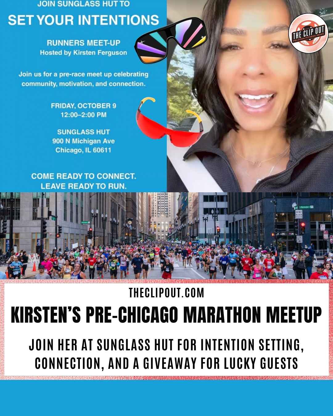 Kirsten Ferguson Sunglass Hut Meet-Up Opens Her Chicago Marathon Weekend