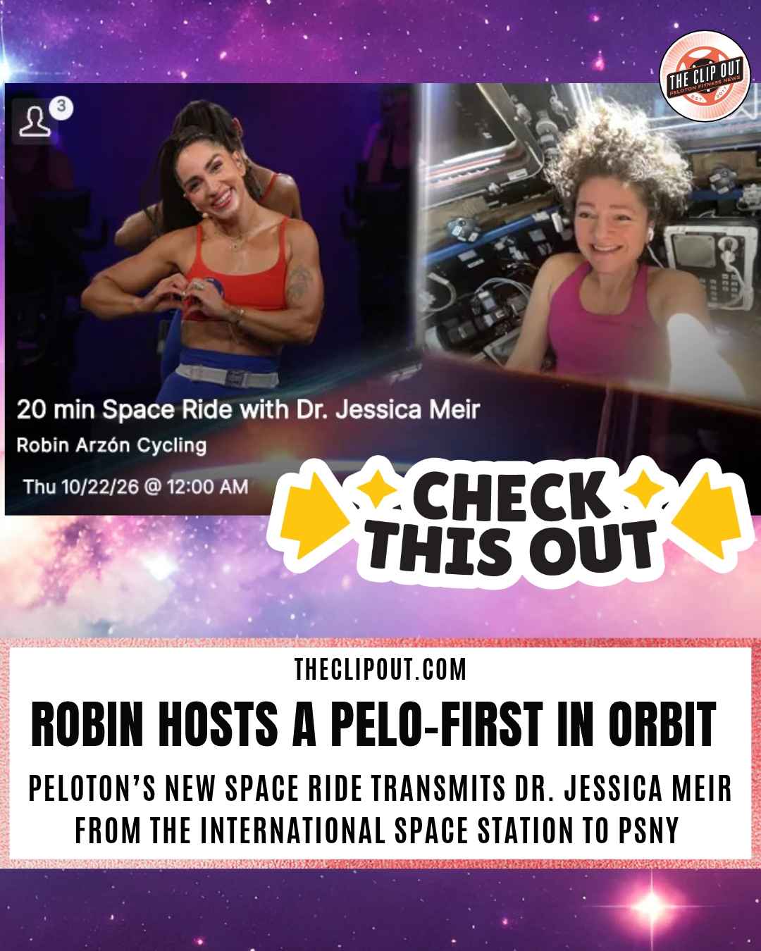 Peloton Space Ride Wows With Dr. Jessica Meir (1)