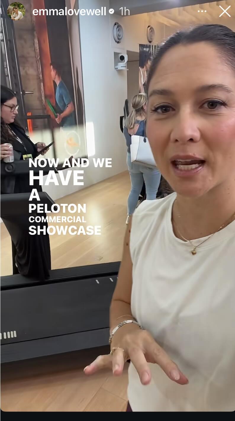 Peloton Commercial Series demo at Peloton HQ featuring Emma Lovewell and new Bike and Tread