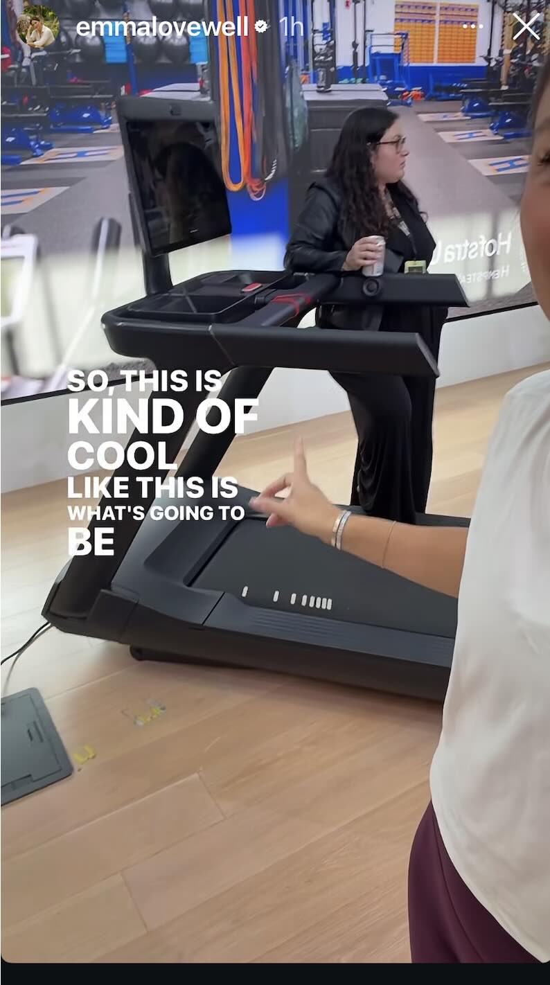 Peloton Commercial Series demo at Peloton HQ featuring Emma Lovewell and new Bike and Tread