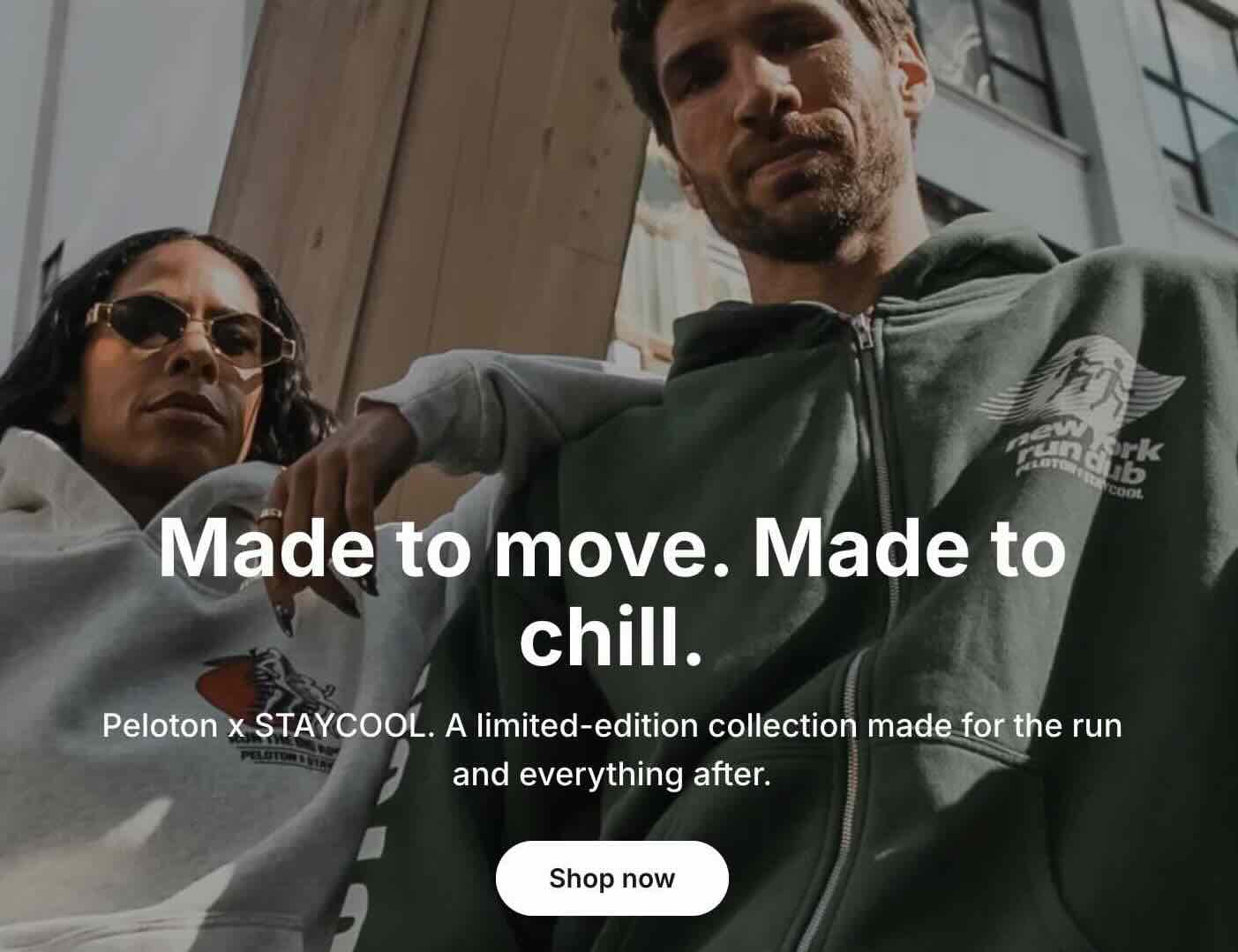 Peloton x Staycool Collection drop with Kirsten and Alex K