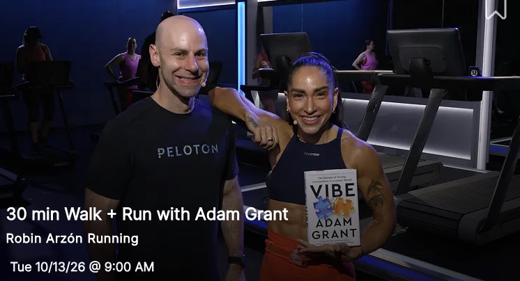 Adam Grant Peloton class thumbnail