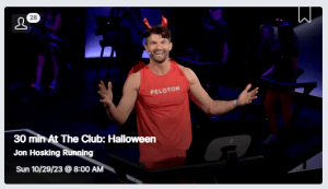 Jon Hosking Peloton Halloween Run