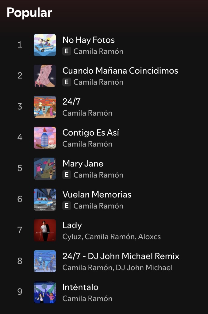 Cuando Mañana Coincidimos adds to Camila Ramon's song releases