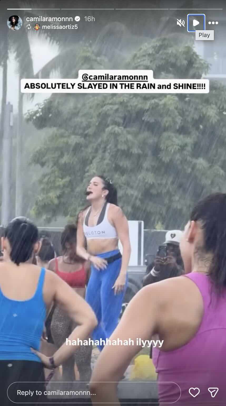 Faces of Fitness Miami Camila in rain