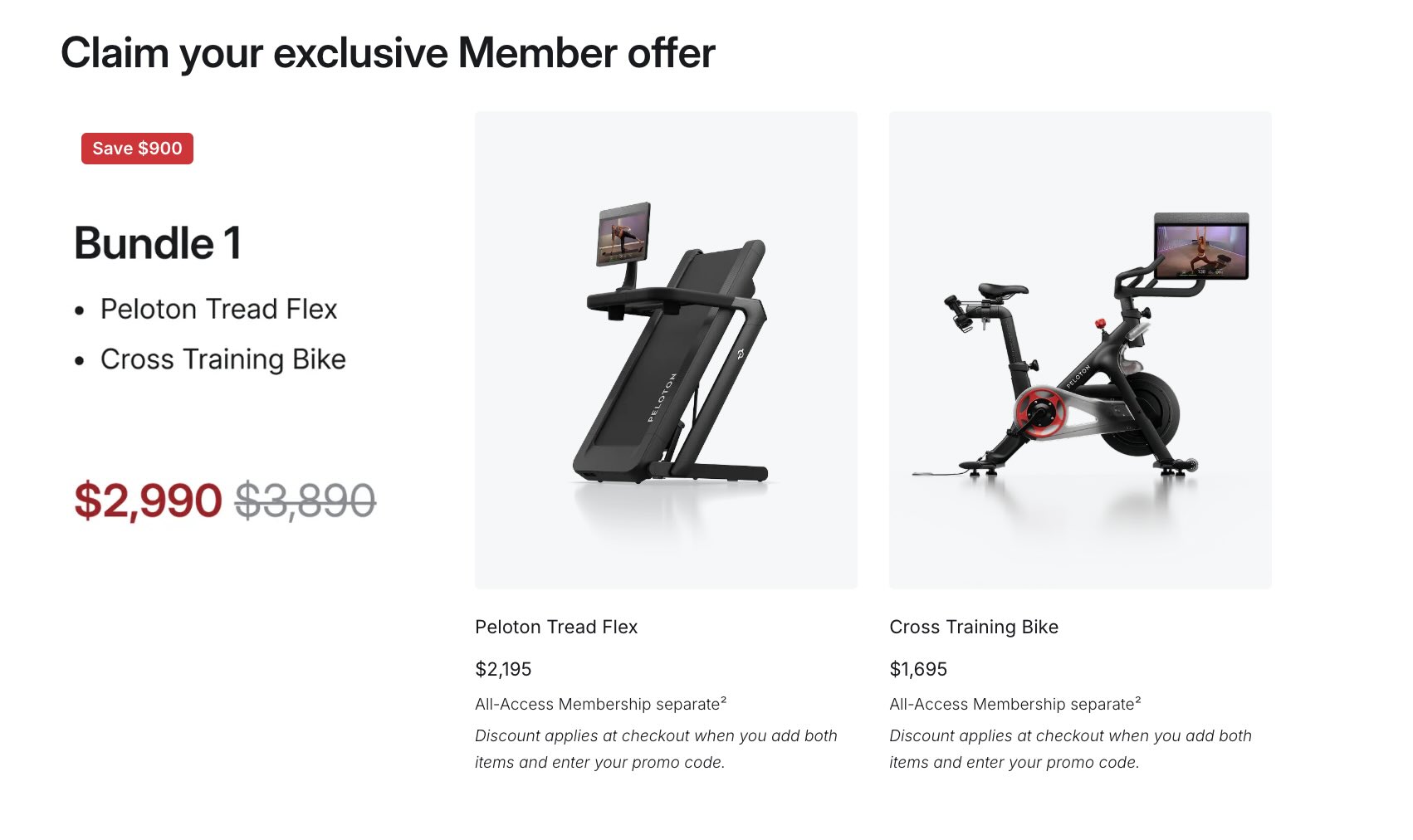 Peloton Tread Flex bundle pairing the Tread Flex with a Cross Training Bike+ in the Gratitude Season member offer