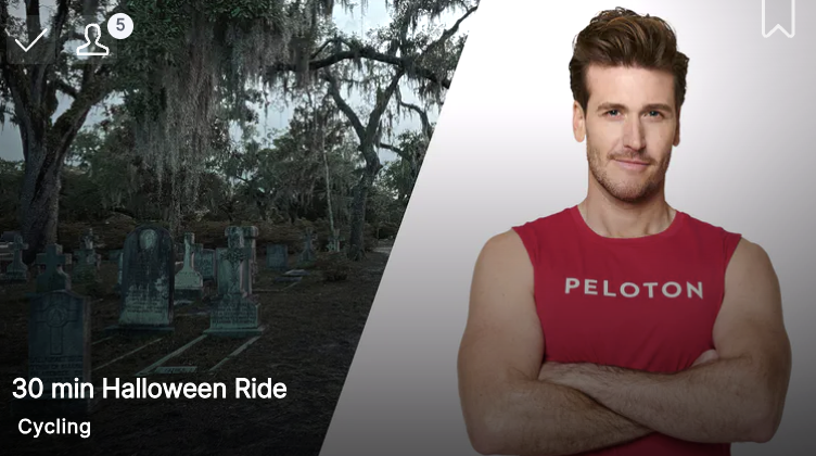 Halloween Scenic Ride class thumbnail featuring Bradley Rose on Peloton