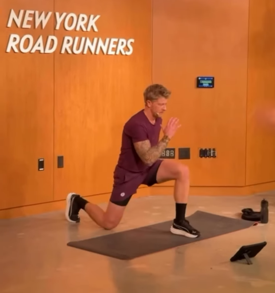 Logan Aldridge, Peloton Tread and Strength instructor, at the NYRR Run Center